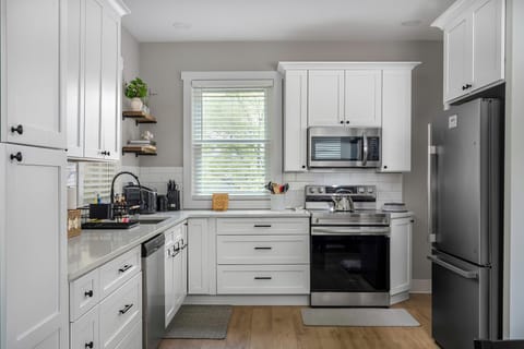 The kitchen is fully equipped with everything you will need to cook a meal with your group