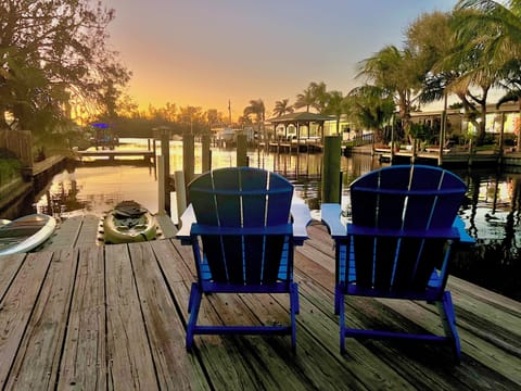 Waterfront with 40 ft dock  Kayaks/SUP provided