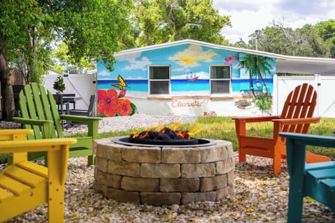 Gather around the fire pit with family and friends and enjoy the beautiful mural