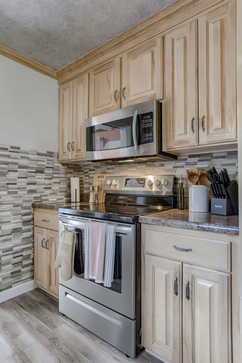 Fully equipped kitchen with modern appliances