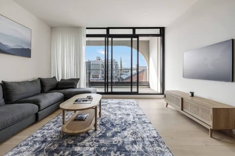 Get comfortable in the living room, with air-conditioning and heating catering to all seasons.
