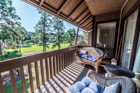 Back porch with views of the fairway on course #5