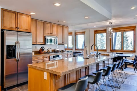 Granite countertops in kitchen