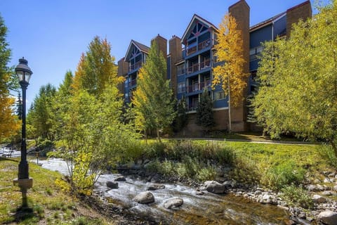 River Mountain Lodge Exterior Looking over the River