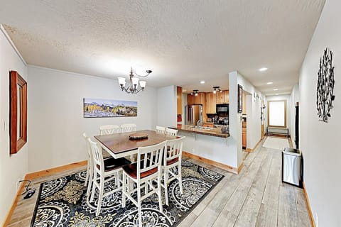 Dining area within the three bedroom West Keystone condo