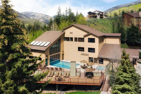 Indoor and outdoor swimming pool