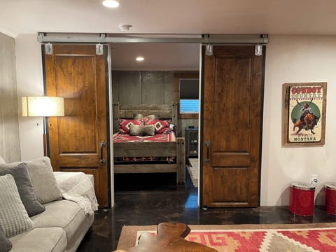 View from living area to the bedroom