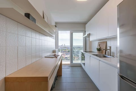 Separate kitchen with all modern amenities and direct access to terrace