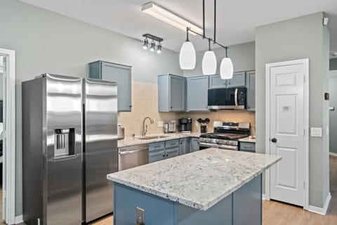 Fully stocked modern kitchen