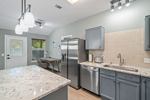 Fully stocked modern kitchen