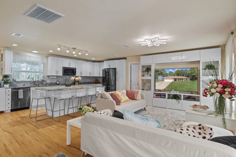 Beautiful living room and kitchen.