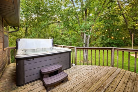 Hot tub on rear deck