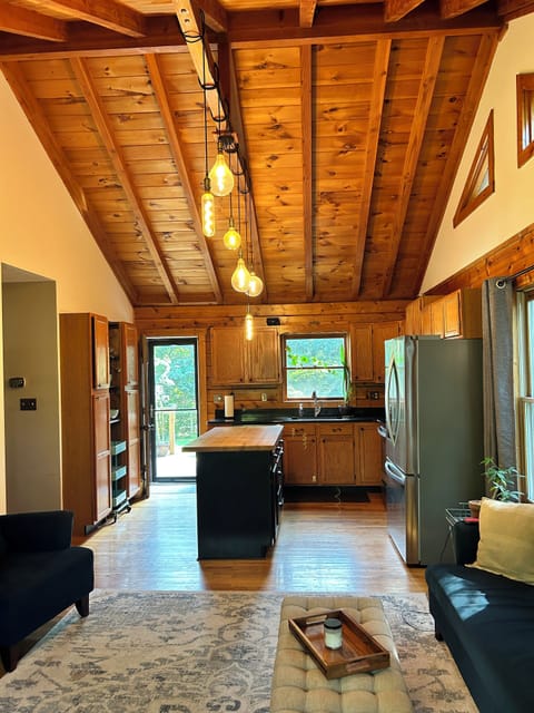 upstairs living room and kitchen