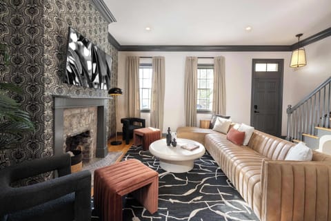 Welcome! Living Room | Comfortable Seating + TV | First Floor
