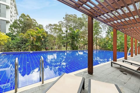 Enjoy a dip in the sparkling swimming pool within the building, or relax on the sun lounges with a good book.

