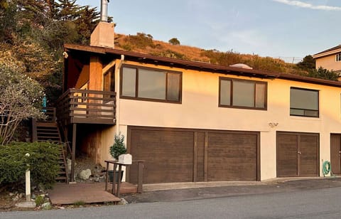 Front entrance at the top of the stairs