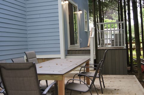 Outdoor Porch and Patio with Dining Area - Private Backyard