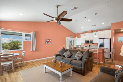 Living Room with Vaulted Ceilings