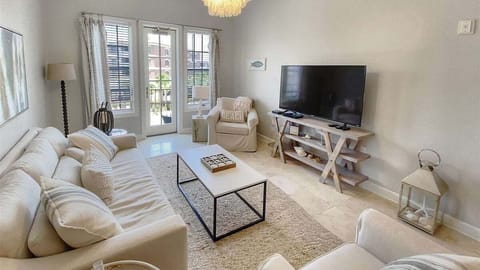 Living room with sleeper sofa & TV