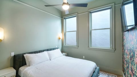 Bedroom 1: Recharge here, then hit the city's pulse.