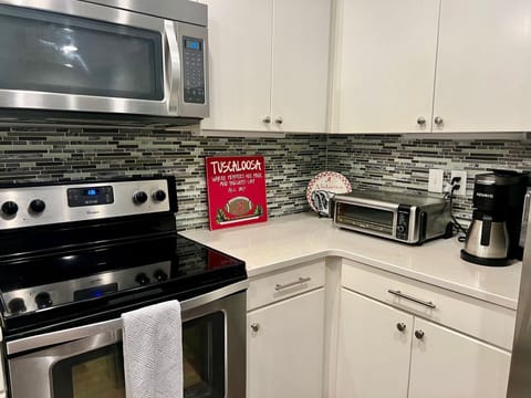 Full service kitchen-stove, oven, microwave, dishwasher, coffee maker, air-fryer