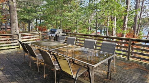 Large deck with grill