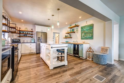 The updated kitchen, with its modern features and sleek design, is sure to inspire your inner chef and elevate your cooking experience.