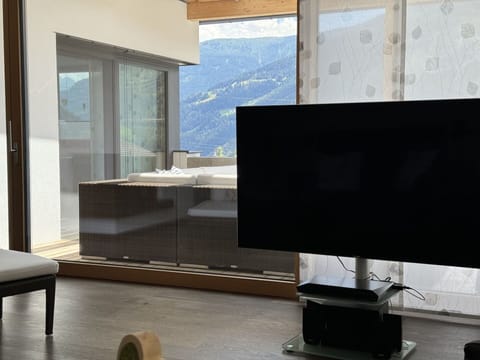 Furniture, Property, Television, Window, Building, Wood, Interior Design, Television Set, Shade, Living Room