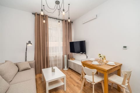 Comfortable Living Room with Sofa Bed and Smart TV | Book Now with RENTUJEMY
