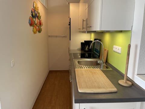 Kitchen Sink, Sink, Tap, Plumbing Fixture, Countertop, Cabinetry, Kitchen Appliance, Kitchen Stove, House, Interior Design