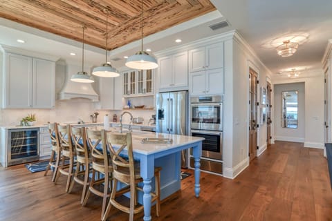 This gourmet kitchen on the third floor is fully stocked for all your cooking needs!