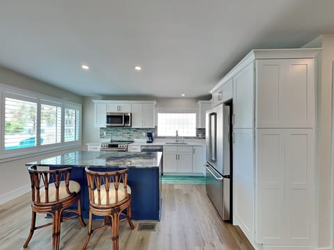 Modern  Kitchen with Stainless Steel Appliances