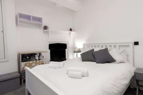 Our comfortable bed with high-quality linens and towels.