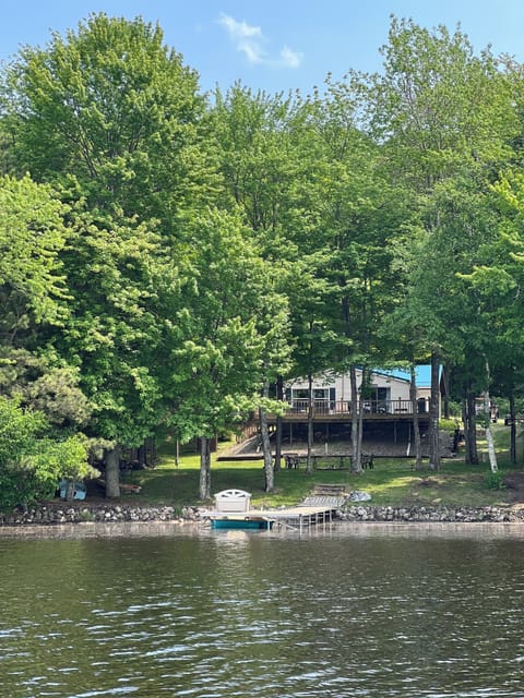 Lake to cottage view