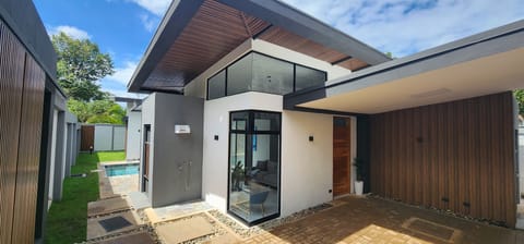 External shower to remove sand after a beach day