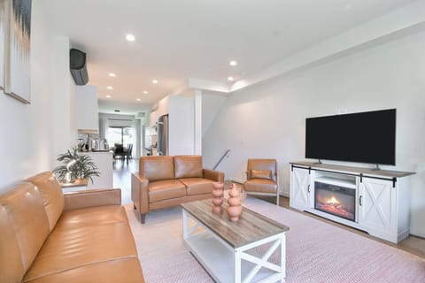 fully furnished modern living room area