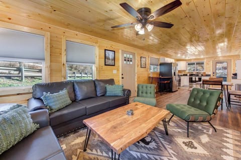 Cozy up in the living area and stream all your favorite shows