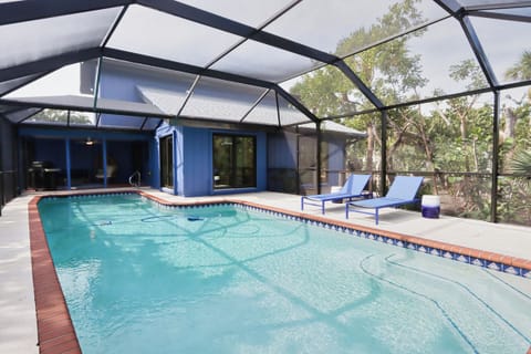 Large heated screened in private pool