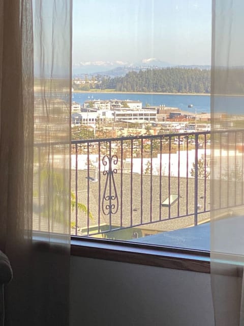 This is the harbor!  With the Cascade Mountain range beyond!