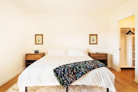 Downstairs bedroom. Now has a bed base and headboard