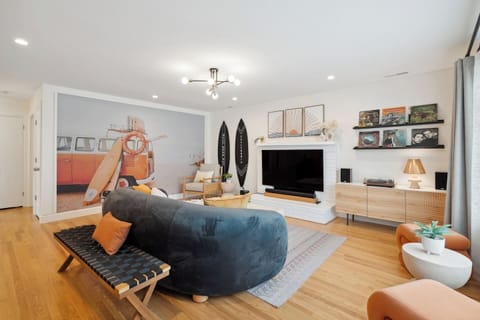 Fun and Artistic living room is an ideal area to gather with your friends and family and spend quality time together. 