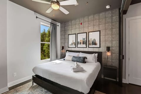 Retreat to the king bedroom with TV when you’re ready for a snooze