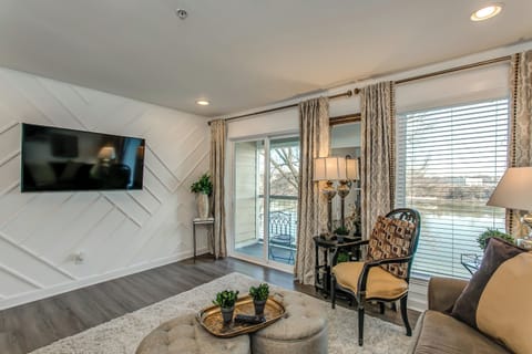 Open living room with Smart TV