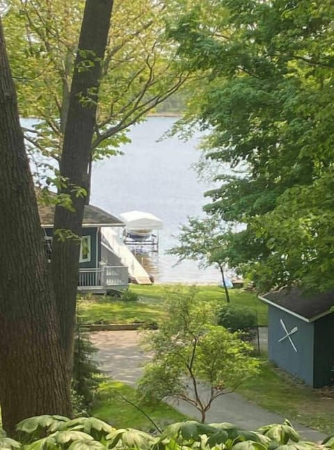 View of White Lake from the basement bedroom window. No water access here.
