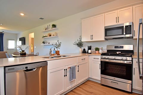 Kitchen is fully stocked with your cooking utensils