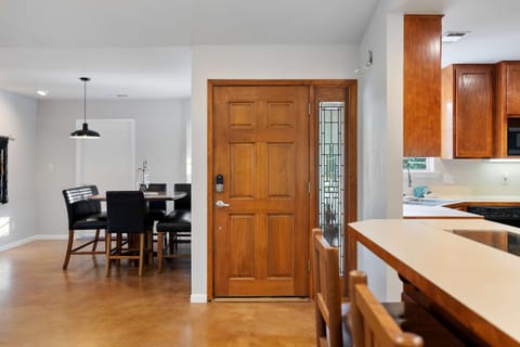 The entryway of the main house leads directly into the spacious open living area