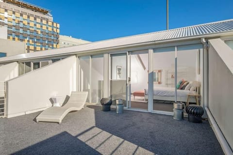 Enjoy the sun-drenched rooftop