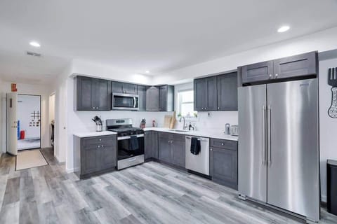 Spacious kitchen with ample storage