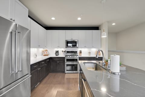 View into the kitchen space