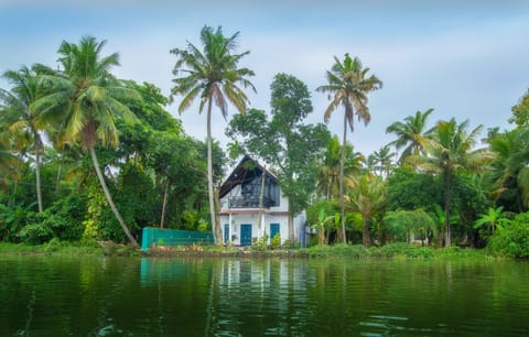 View of the villa from the lake